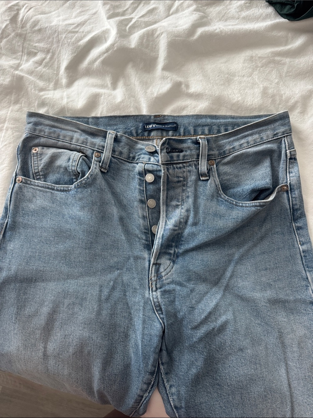 Levi's Women's Light Blue Skinny Jeans with Button Fly